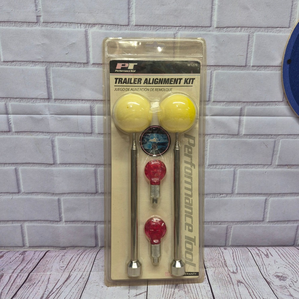 Performance Tool W1276 Magnetic Trailer Alignment Kit Yellow Foam Balls Red LED